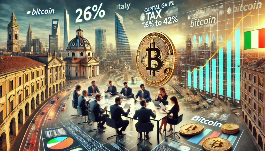 Bitcoin: Ý thay đổi chính sách tăng thuế lãi vốn lên 42% Ý Tăng Thuế Lãi Vốn Đối Với Bitcoin từ 26% lên 42%